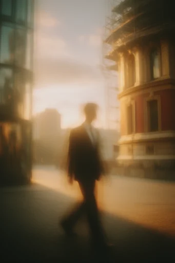 Nostalgic Golden Haze style reference image — golden hour backlighting
