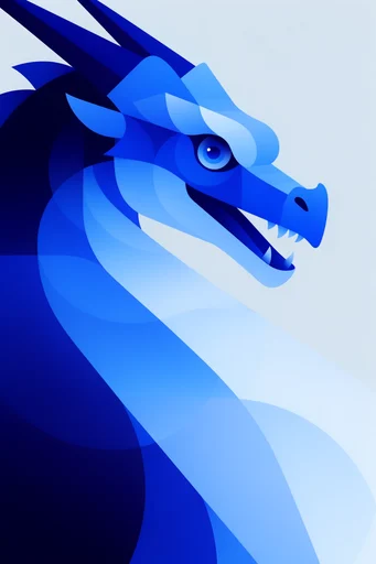 Ethereal Cobalt Minimalism style reference image — geometric vector layers