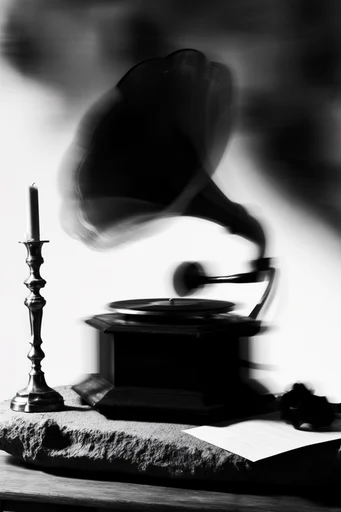 Spectral Kinetic Noir style reference image — intentional motion blur