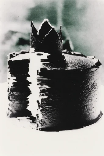 Monochrome Analog Disturbance style reference image — lo-fi darkroom distortion