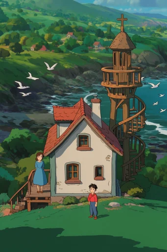 Cinematic Anime Nature style AI image example 4