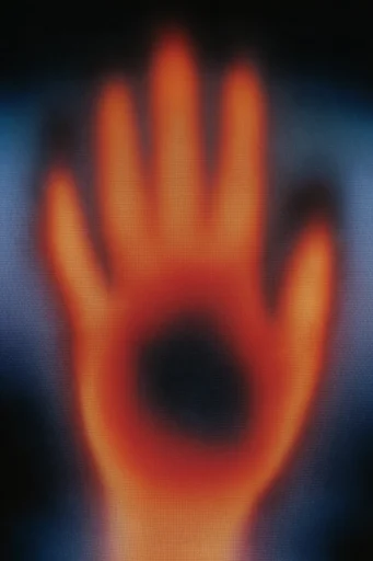 Surreal Thermal Hallucination style reference image — heavy digital noise