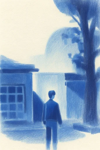 Textured Cyanotype Minimalist style reference image — cyanotype print aesthetic