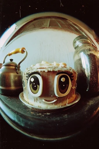 Distorted Analog Fisheye style reference image — chromatic aberration