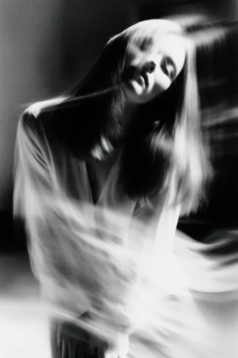 Kinetic Obsidian Glitch style reference image — high-contrast monochrome