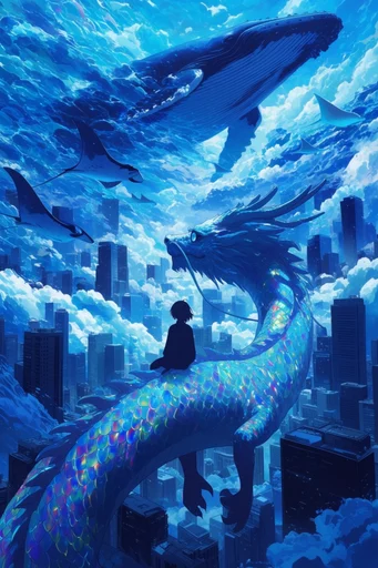 Celestial Cobalt Dreamscape style reference image — surreal dreamscape