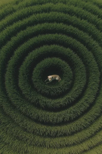 Surreal Verdant Geometry style reference image — dense organic textures