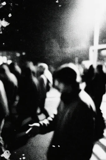 Monochrome Analog Void style reference image — high-contrast black and white