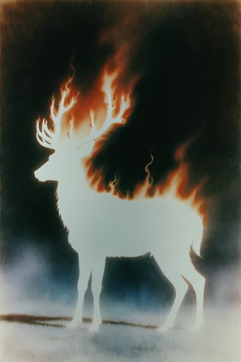 Apocalyptic Thermal Nocturne style AI image example 3