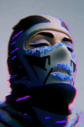Bioluminescent Cyber Noir style reference image — high-contrast shadow play