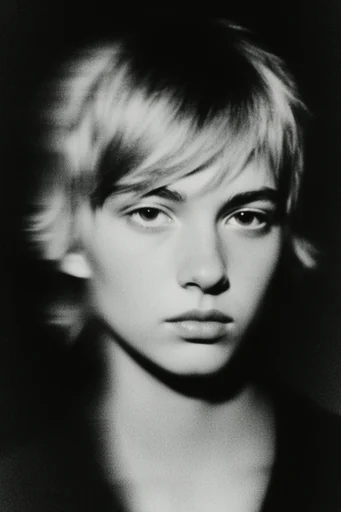 Ethereal Noir Luminescence style reference image — gritty film grain
