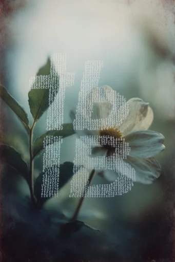 Luminous Typographic Realism style reference image — ethereal bloom