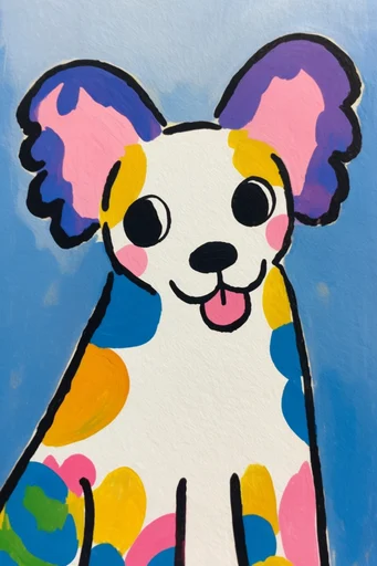 Vibrant Naive Whimsy style reference image — playful folk art influence