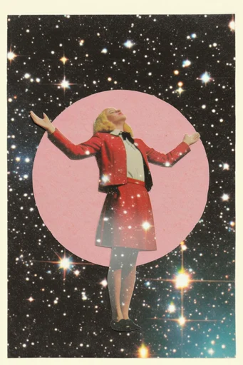 Analog Cosmic Surrealism moodboard — generate AI images in this style
