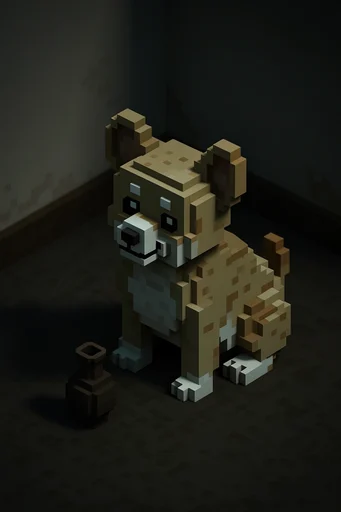 Isometric Voxel Narratives style reference image — solid dark background