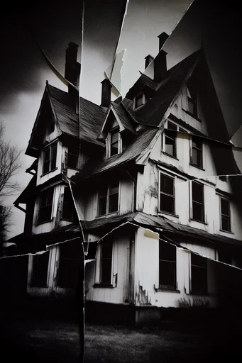 Fractured Monochrome Assemblage style reference image — radial papercut
