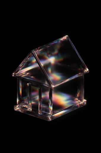 Prismatic Refraction Futurism style reference image — high-contrast reflective surfaces