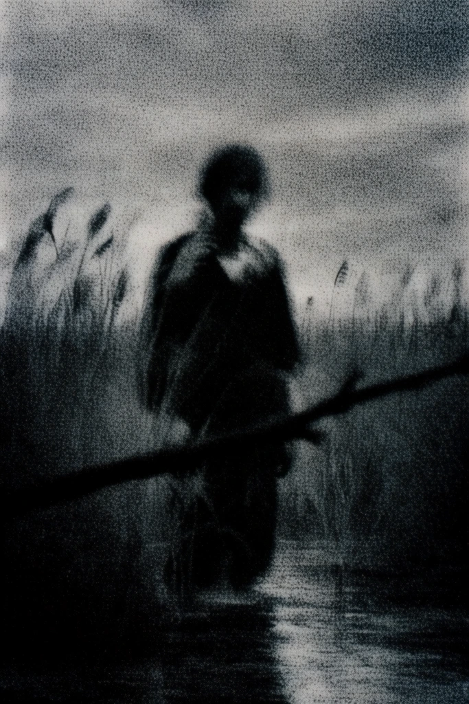 Nocturnal Monochrome Noir style AI image example 1