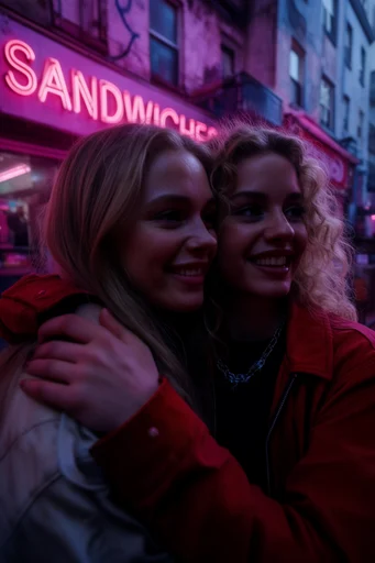 Neon Noir VHS style reference image — neon noir