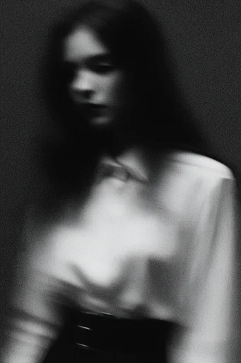 Monochrome Surrealist Noir style reference image — chiaroscuro lighting