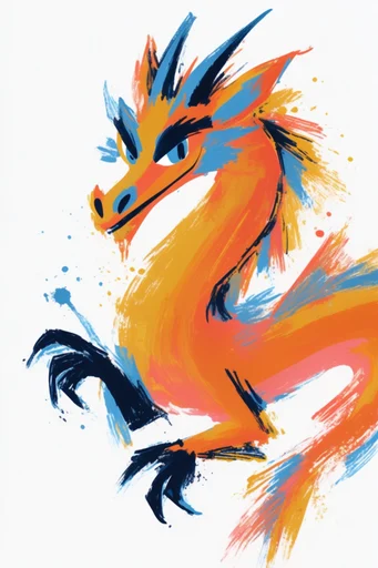 Vibrant Expressive Fauvism style reference image — stark white background
