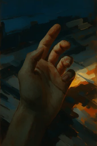 Nocturnal Urban Melancholy style reference image — glowing warm light