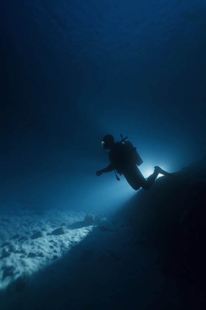 Bioluminescent Abyssal Noir style AI image example 2