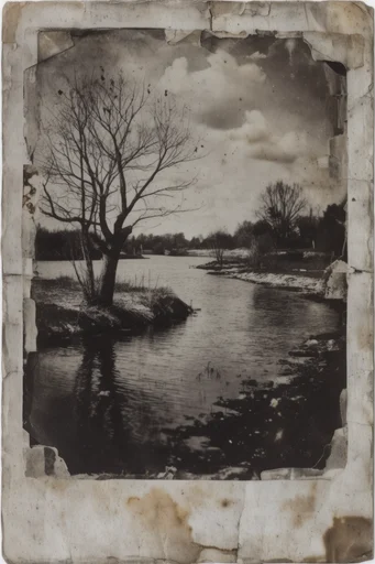 Deconstructed Archival Collage style reference image — distressed vintage photography