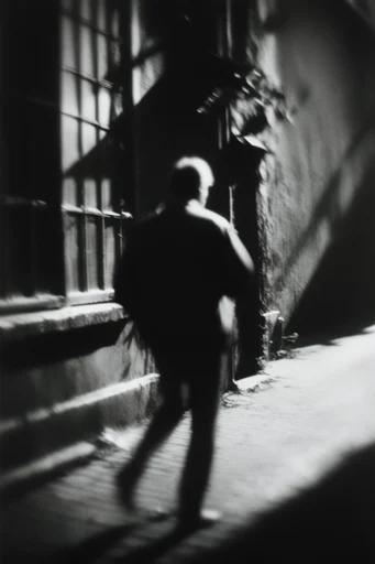 Ghostly Chiaroscuro Noir style reference image — low-key photography