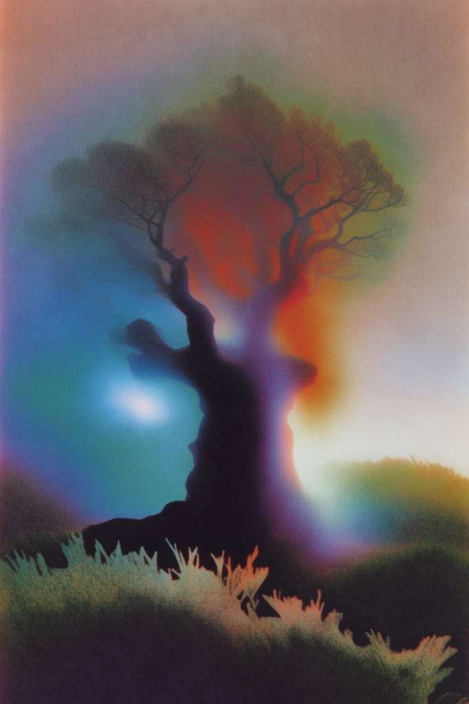 Thermal Grain Surrealism style AI image example 2