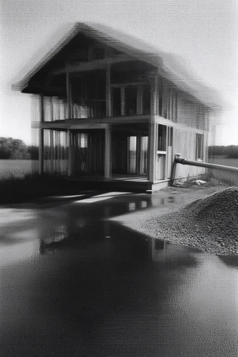 Fractured Noir Realism style AI image example 4