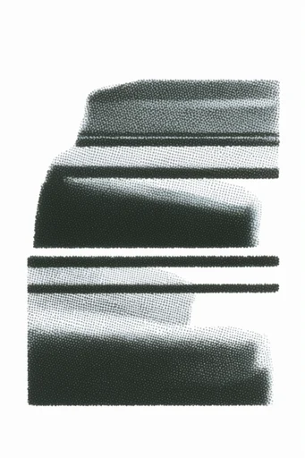 Graphic Halftone Brutalism style reference image — minimalist graphic design