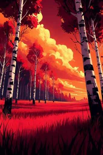 Fiery Twilight Expressionism style AI image example 2