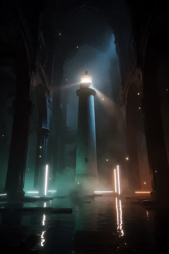 Atmospheric Nocturnal Gothic style reference image — rain-slicked surfaces