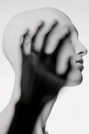 Monochrome Surrealist Duality moodboard — generate AI images in this style