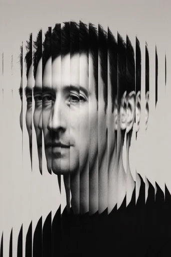 Fragmented Monochrome Surrealism moodboard — generate AI images in this style