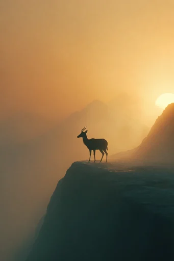 Amber Atmospheric Solitude style AI image example 3