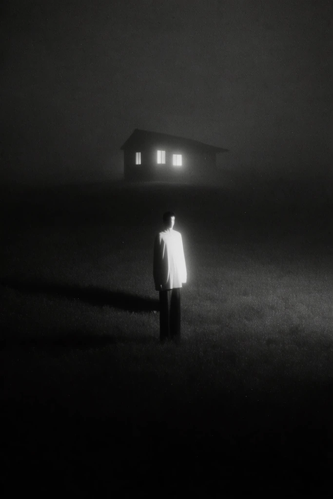 Ethereal Monochrome Noir style AI image example 1