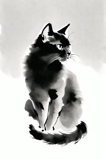 Minimalist Zen Ink style reference image — monochrome zen art