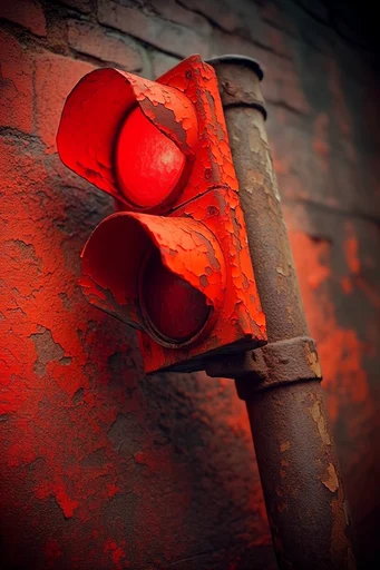 Crimson Industrial Surrealism style reference image — gothic noir atmosphere