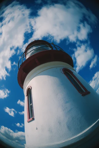 Dynamic Retro Fisheye style reference image — harsh direct sunlight