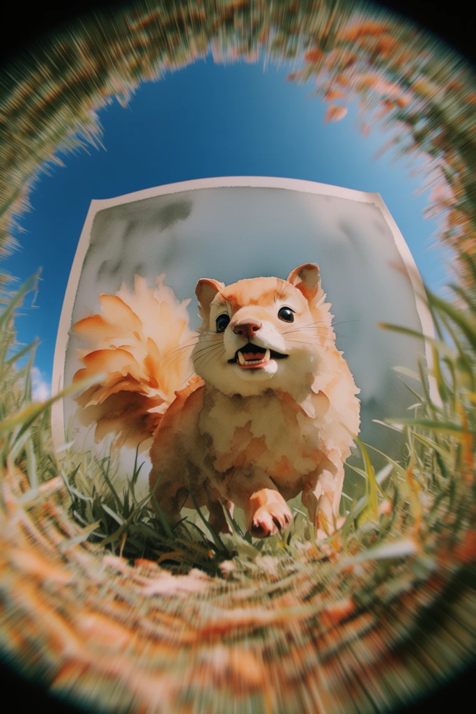Vibrant Low-Angle Perspective style AI image example 3