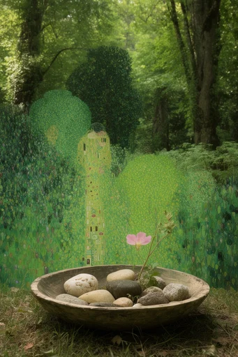 Verdant Mythic Tapestry style reference image — painterly texture
