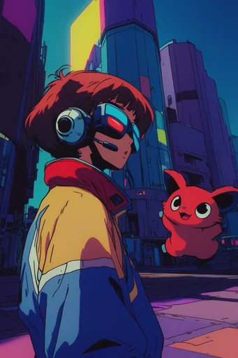 Neon Gritty Cyber-Graphic style reference image — cyberpunk graphic illustration