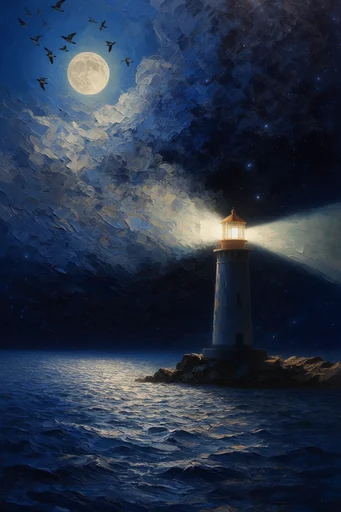 Cosmic Surrealist Oil style reference image — high contrast chiaroscuro