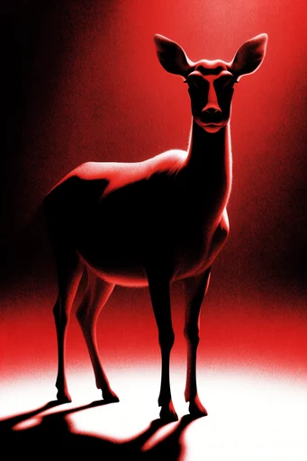 Crimson Noir Minimalism style AI image example 3