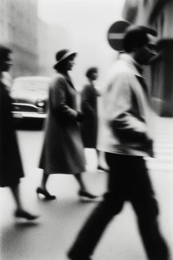 Experimental Noir Abstraction style reference image — high-contrast monochrome