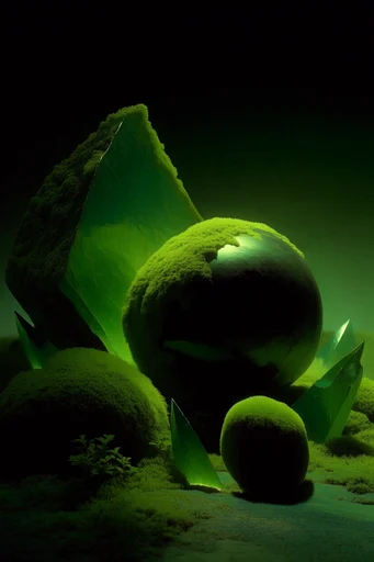 Velvet Moss Surrealism style reference image — chiaroscuro lighting