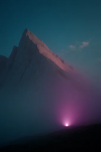 Cinematic Neon Noir style reference image — atmospheric mist