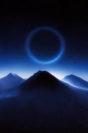 Ethereal Nocturnal Minimalism style reference image — heavy film grain